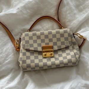Authentic Louis Vuitton Croisette White Damier
Azur Canvas Satchel